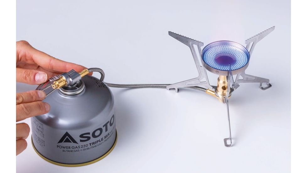 Soto Fusion Trek Stove, Silver/Gold, 4953571093901