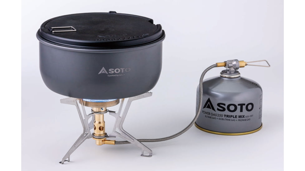 Soto Fusion Trek Stove, Silver/Gold, 4953571093901