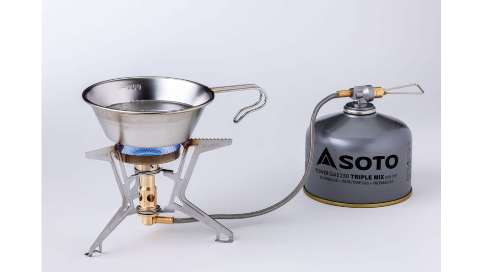 Soto Fusion Trek Stove, Silver/Gold, 4953571093901