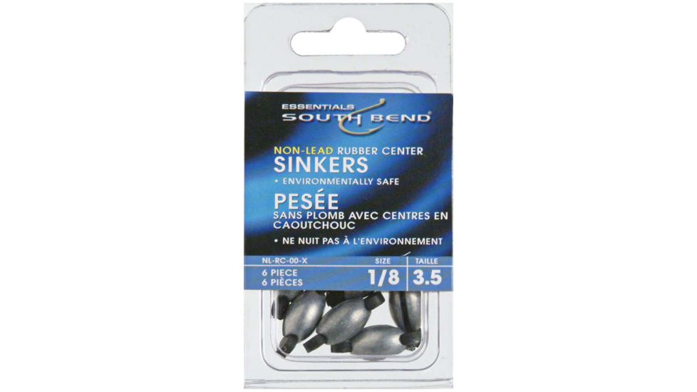 South Bend Nonlead Sinker Rubber Core 1/8 NL-RC-00
