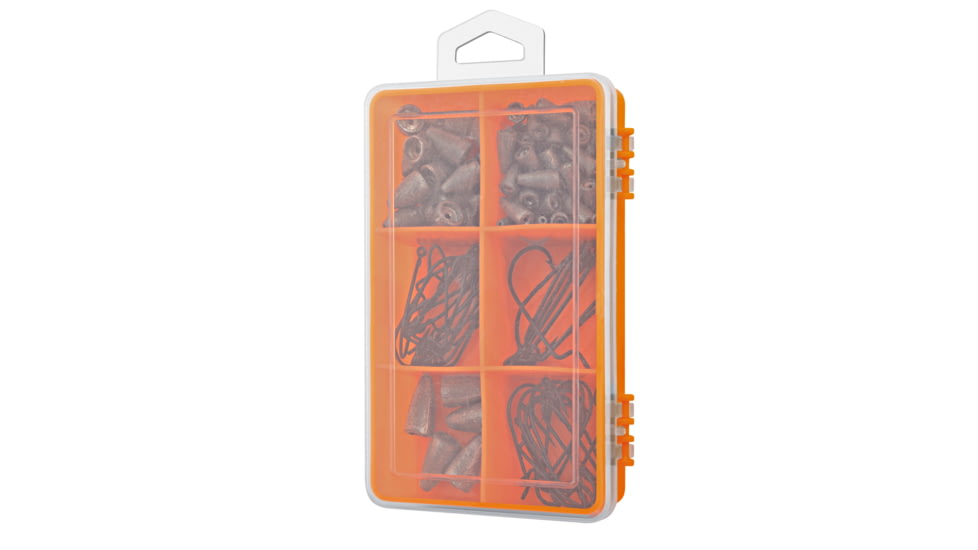 South Bend Value Pak Worm Weights/Hooks 105Pc w/Utility Box, VP-7