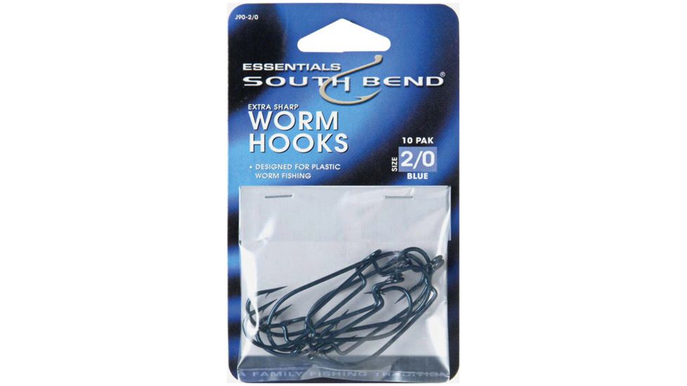 South Bend Worm Hooks 10 Pk Size 2/0 J90-2/0