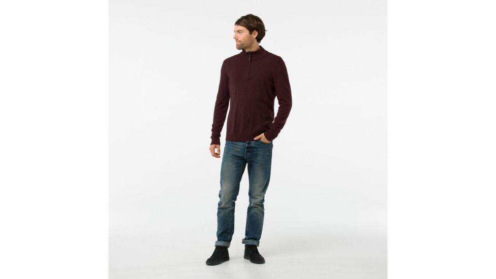 Smartwool Sparod Half Zip Sweater-Men's, Fig Heather, Small, SW000299A24-S