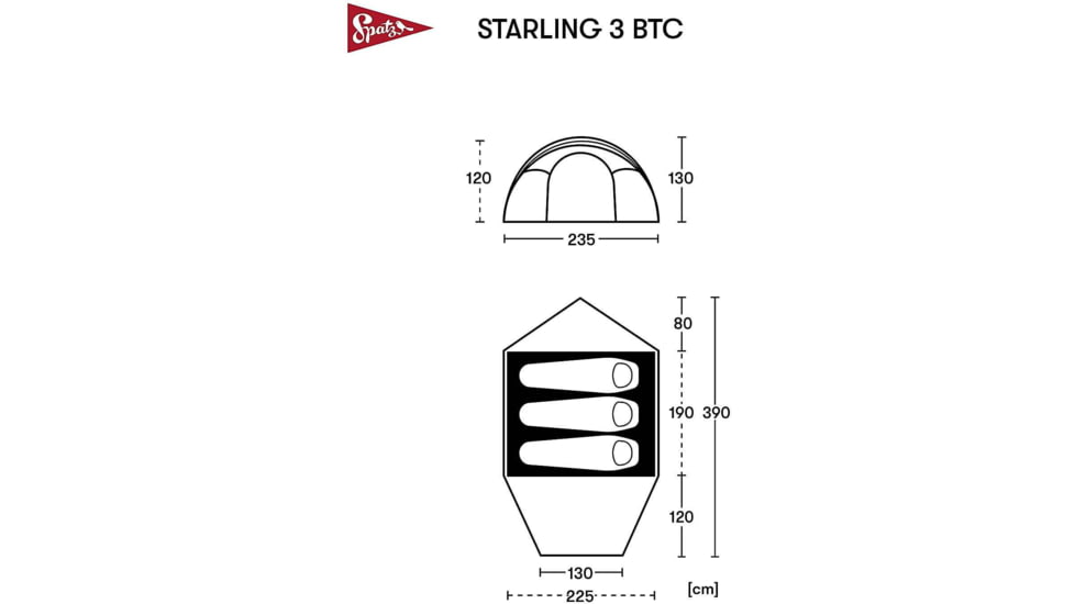 SPATZ Starling 3 BTC Tent, Brown Sand, 2829867004222