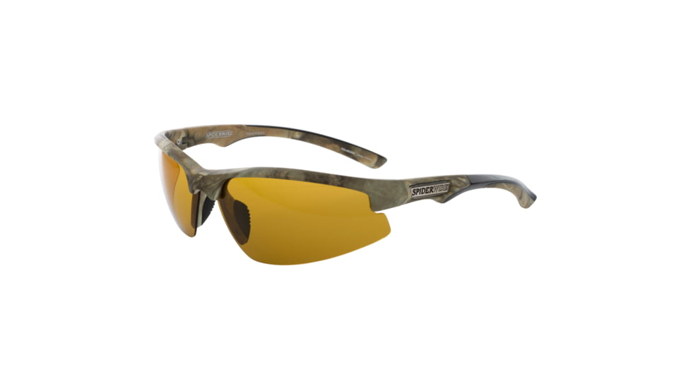 Spiderwire Terror Eyes Sunglasses, Matte Camo Frame, Amber Lens 1362714