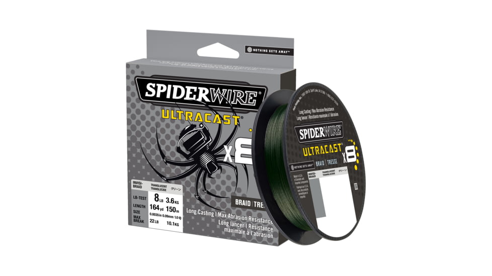 Spiderwire Ultracast Braid, Superline, 20lb test, 164yd Invisibraid-Translucent, Boxed, SUCFS20-IB