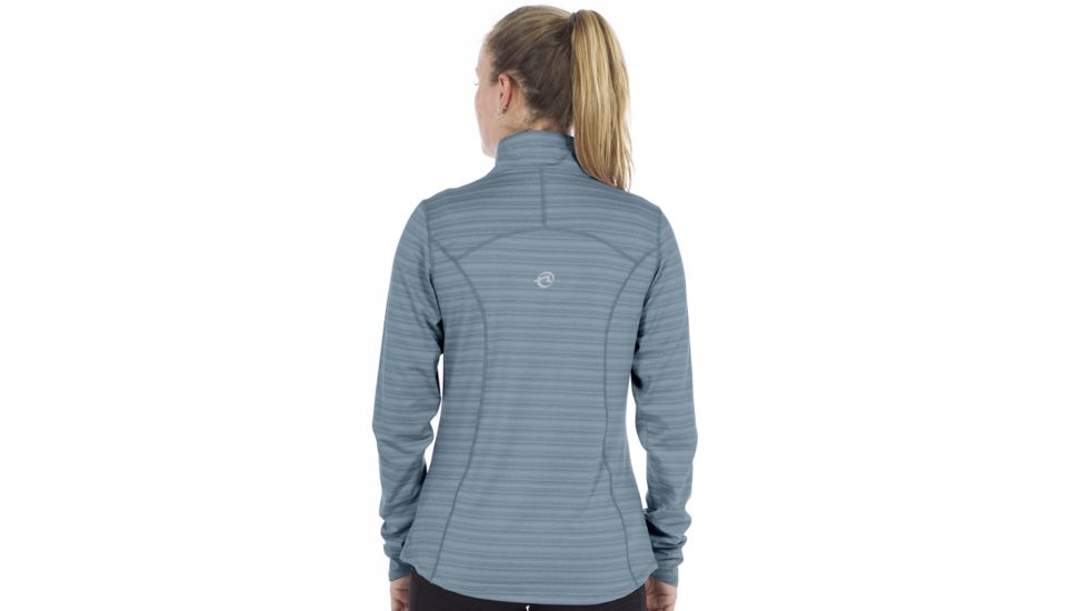 SportHill Echo Zip Top - Women's-Coastal Grey Stripe-Small