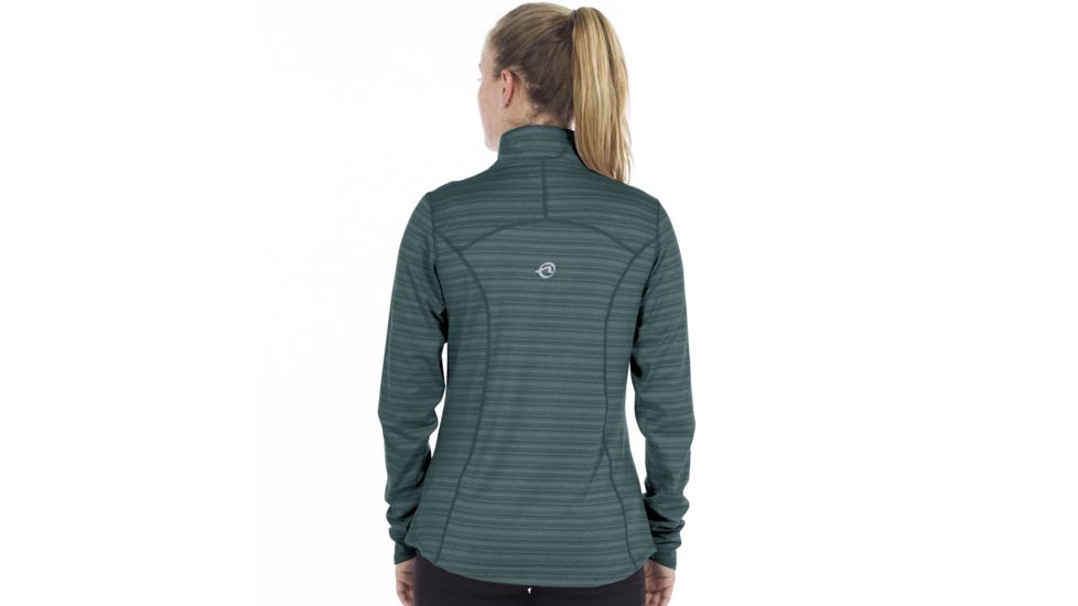 SportHill Echo Zip Top - Women's-Spruce Stripe-Small
