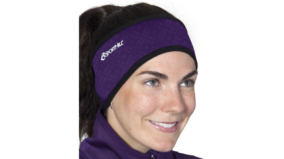 SportHill SwiftPro Headband-Grape Royale Embossed-One Size