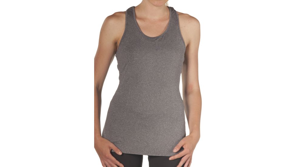 SportHill Temp Tech Tank - Womens-IronBlack/VizGreen-Large