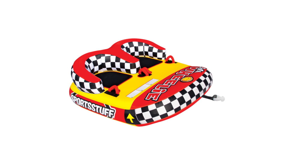 Sportsstuff Popa Wheelie Towable, 2 Rider, Yellow / Red, 53-1922