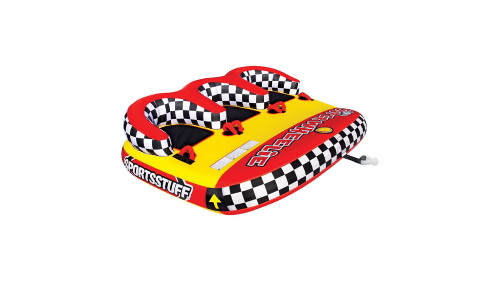 Sportsstuff Super Popa Wheelie, 3 Rider, Yellow / Red, 53-1933