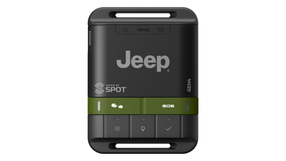 SPOT Gen4 Satellite GPS Messenger, Jeep Edition, Black/Green, SPOT Gen4 Jeep