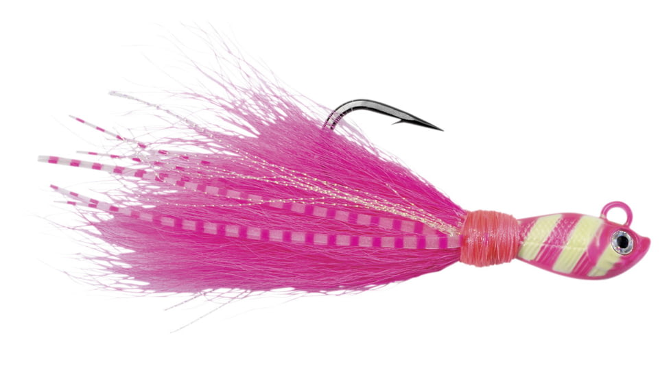 Spro Power Bucktail Zebra, Crazy Pink, 3oz, SPBJZCP-3