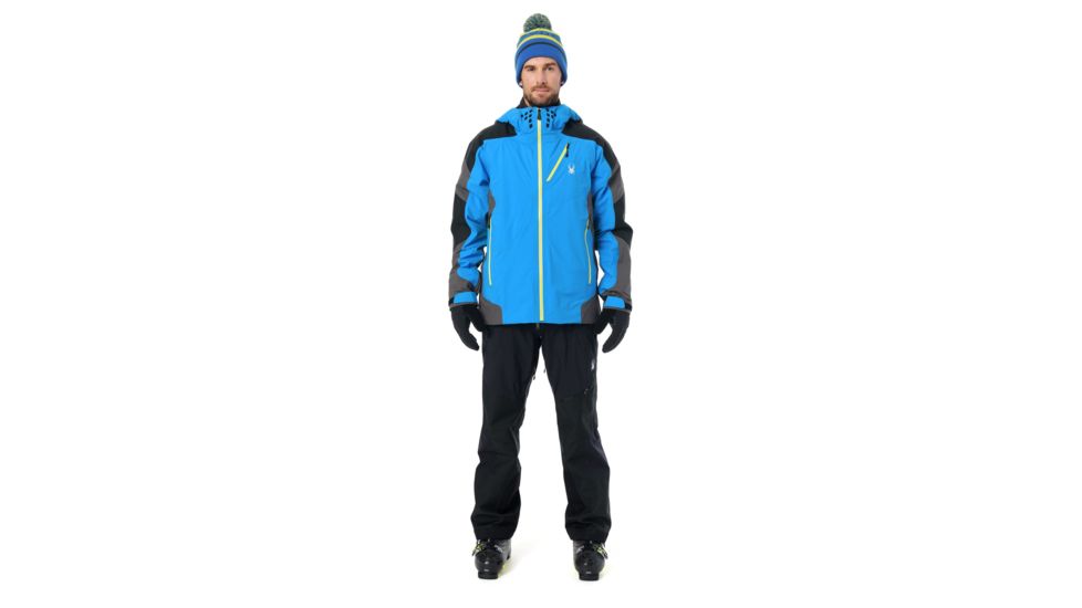 Spyder Eiger Shell Jacket - Mens, Turkish Sea/Black/Polar, Medium, 181746482333P
