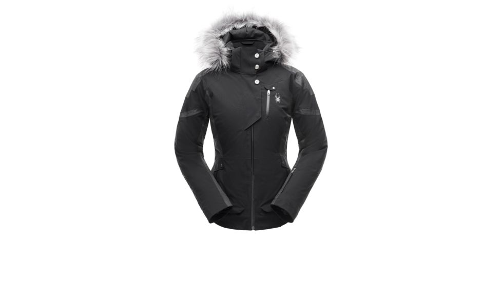 Spyder Meribel Faux Fur Jacket - Womens, Black/Black, 6, 182716001006P