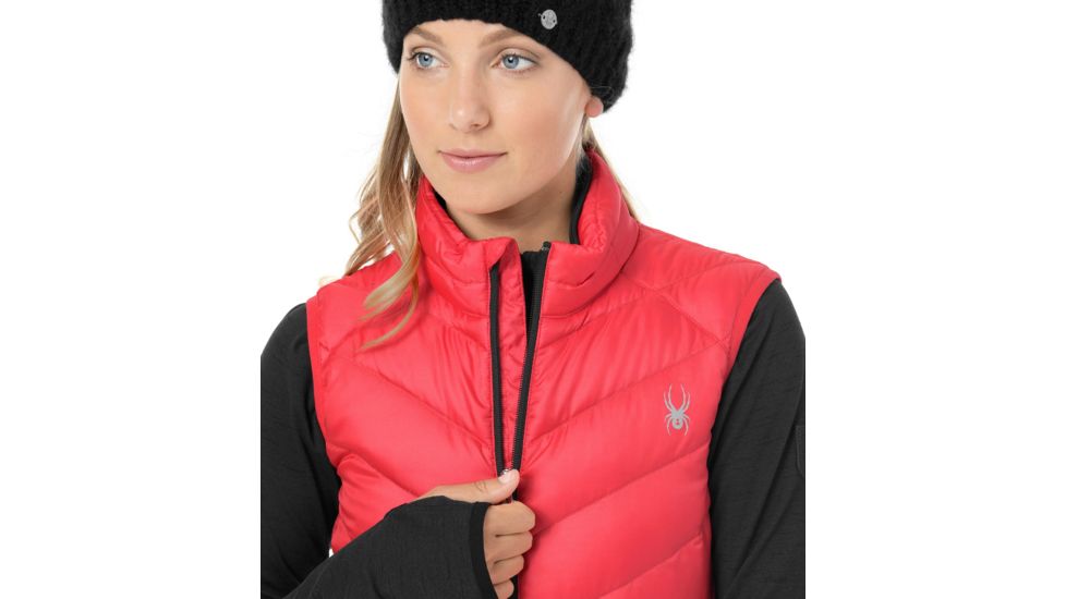 Spyder Solitude Down Vest - Womens, Hibiscus/Hibiscus, Large, 182389674555P