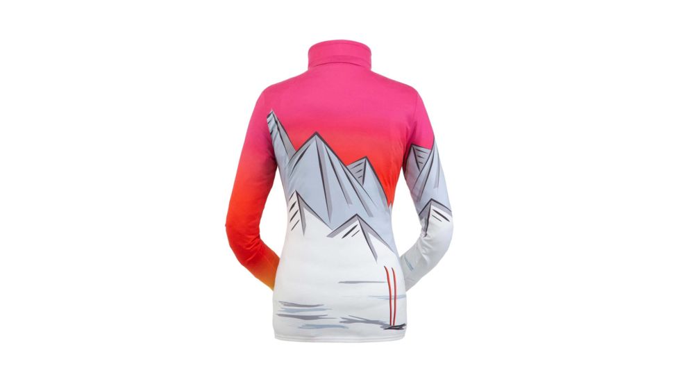 Spyder Sunset Zip T-Neck Top - Womens, Berry, Large, 193069662L