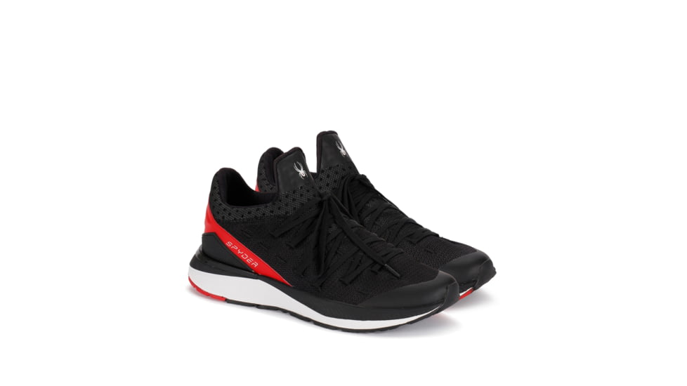 Spyder Tempo Sneakers - Mens, Black/ Fiery Red, M090, SP10152-M090
