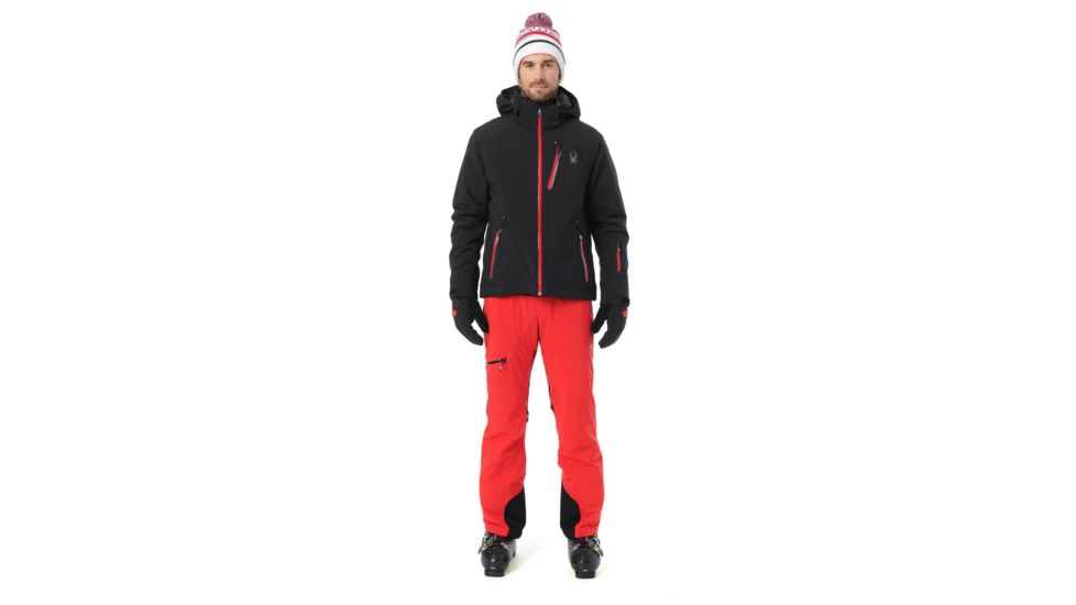 Spyder Tripoint Jacket - Mens, Black/Red, Large, 181724001555P