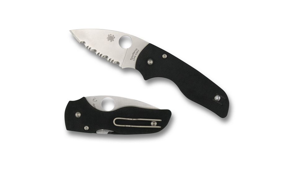 Spyderco Lil' Native G-10 SpyderEdge Folding Knife, Black, C230GS