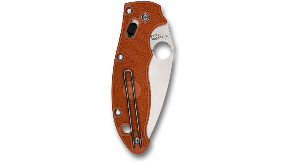 Spyderco Manix 2 Sprint Run Folding Knife, 3.37 in, REX45, FRCP, Burnt Orange, C101PBORE2