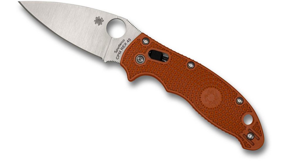 Spyderco Manix 2 Sprint Run Folding Knife, 3.37 in, REX45, FRCP, Burnt Orange, C101PBORE2