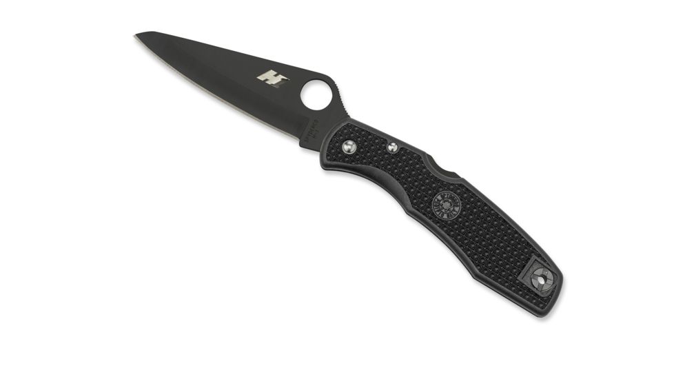 Spyderco Pacific Salt Black FRN Handle, H-1 Black Blade FE Blade Fold Knife C91PBBK