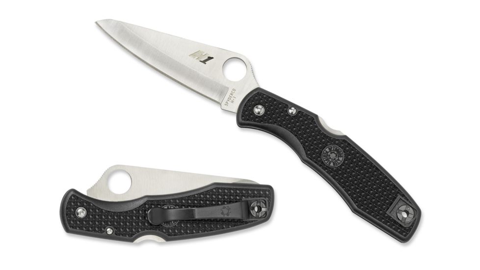 Spyderco Pacific Salt Black FRN Handle, H-1 FE Blade Fold Knife C91PBK