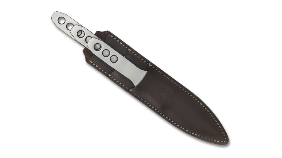 Spyderco SpyderThrowers Set of 3 Throwing Knives Plain Edge Fixed Blade Knives 10in, Black, Medium, TK01MD