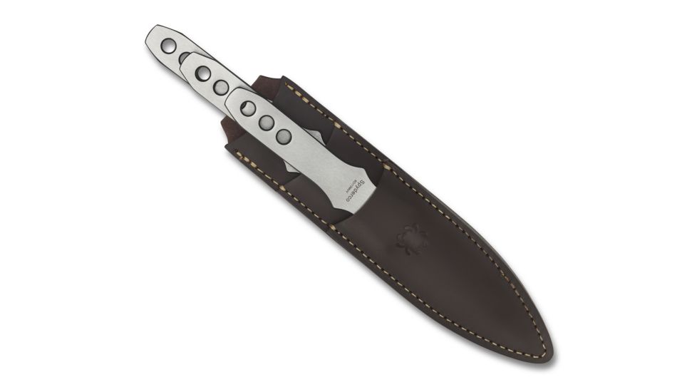 Spyderco SpyderThrowers Set of 3 Throwing Knives Plain Edge Fixed Blade Knives 9in, Black, Small, TK01SM