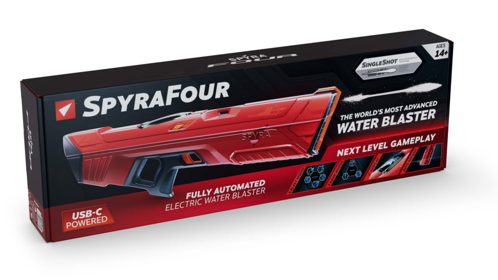 Spyra Four Water Blaster, Red, SP4R