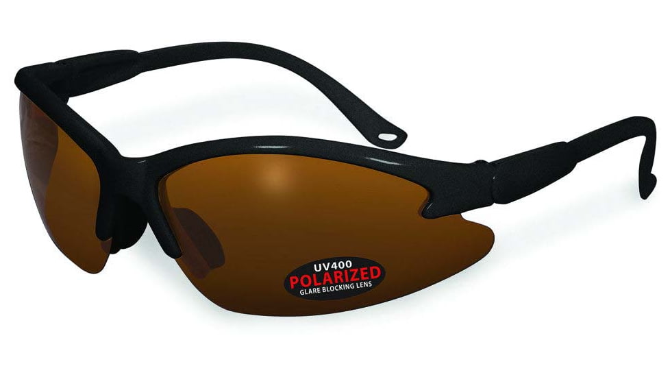 SSP Eyewear Cowlitz Polarized Sunglasses, Black Frame, Bronze Lens, COWLITZ BLK BRZ