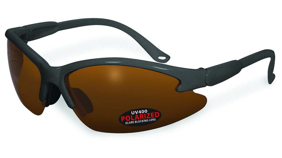 SSP Eyewear Cowlitz Polarized Sunglasses, Silver Frame, Bronze Lens, COWLITZ GRY BRZ