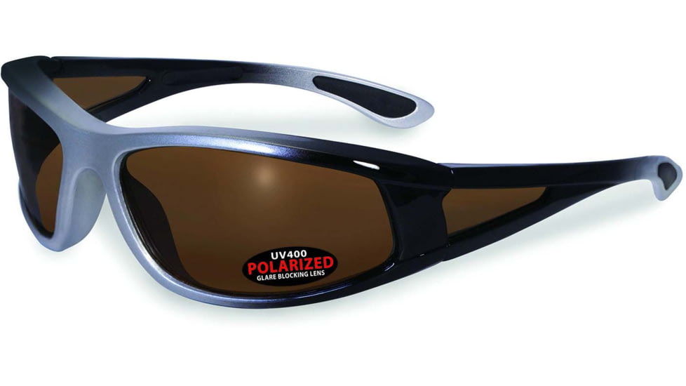 SSP Eyewear Puyallup Polarized Sunglasses, Silver Frame, Bronze Lens, PUYALLUP SLV BRZ