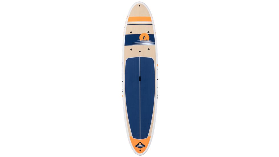 Stand On Liquid Beachwood LT Paddle Board Lightweight EPS Foam, 11in, White,Navy,Org, SON17BEACH11