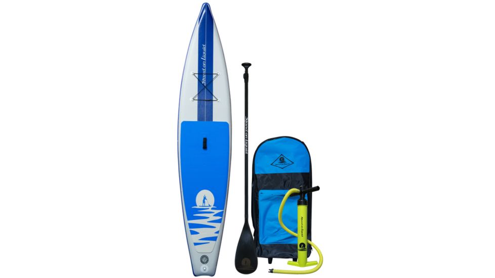 Stand On Liquid Chelan Air Paddle Boards Package Multi-Layer Fusion Technology, 12,6in, Blue,Gry, SONL18CHELA126