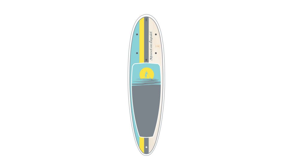 Stand On Liquid Reef Paddle Board Lightweight EPS Foam, 10,6in, Aqua,Yellow,Gry, SONL17REEF106