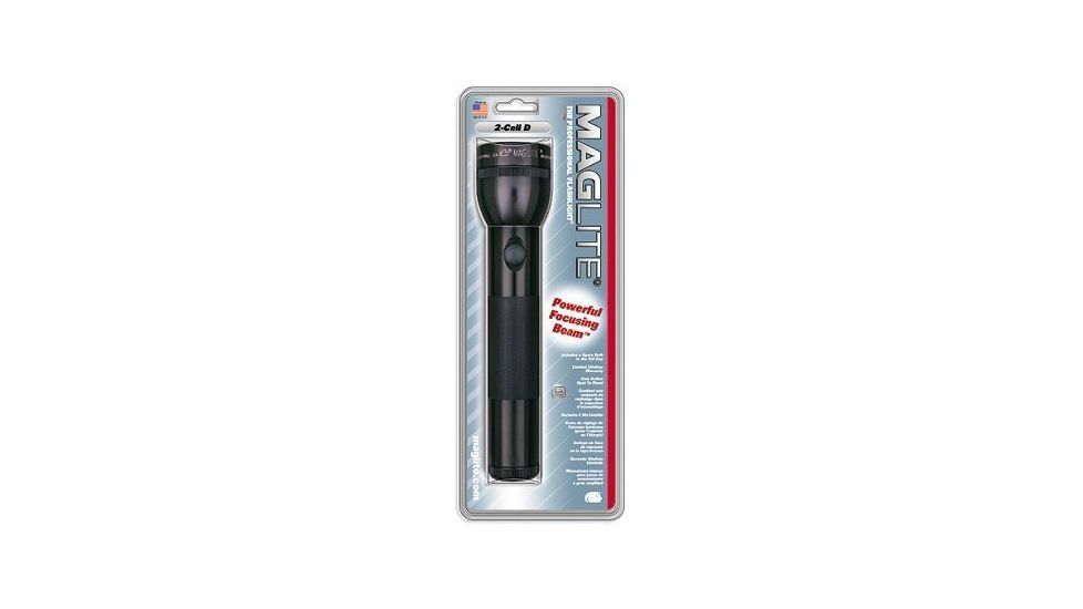 MagLite Standard 2 Cell D LED Flashlight, Black, Blister Pack, SS2D016
