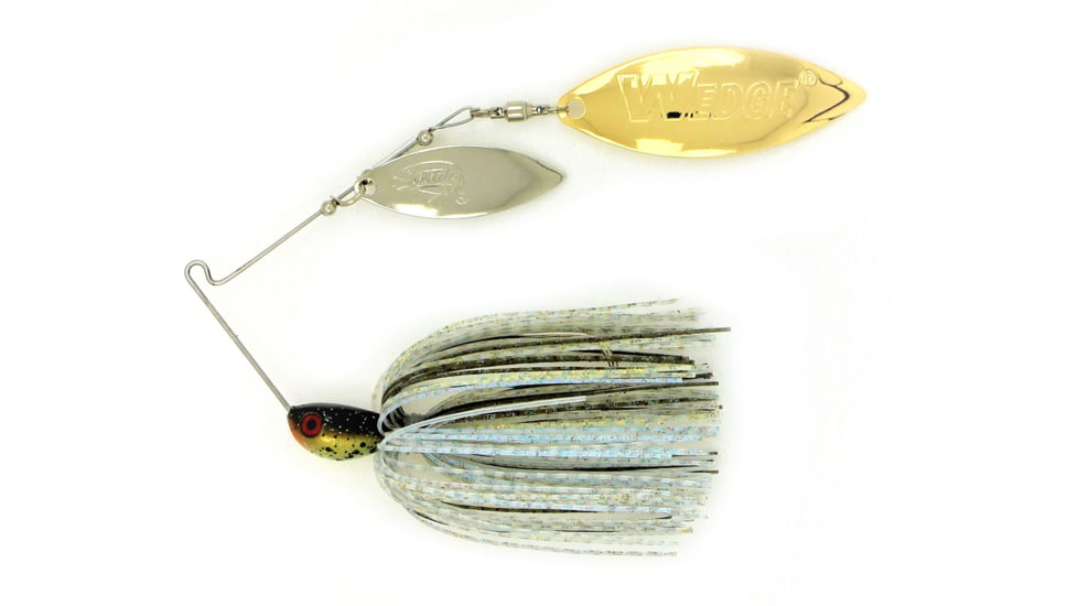 Stanley Jigs 1/2 oz. Vibra Wedge Extreme Hand Tied, Double Willow, Nickel/Gold, Hickory Shad, VWEX12-426DW