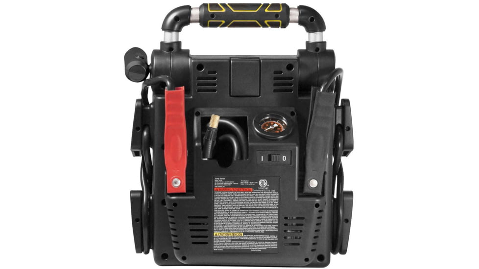 Stanley 1000 Peak Amp Jump Starter with Air Compress, Yellow/Black, J5C09