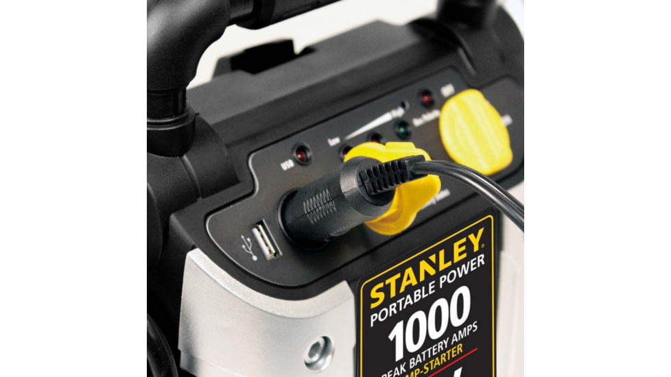 Stanley 1000 Peak Amp Jump Starter with Air Compress, Yellow/Black, J5C09