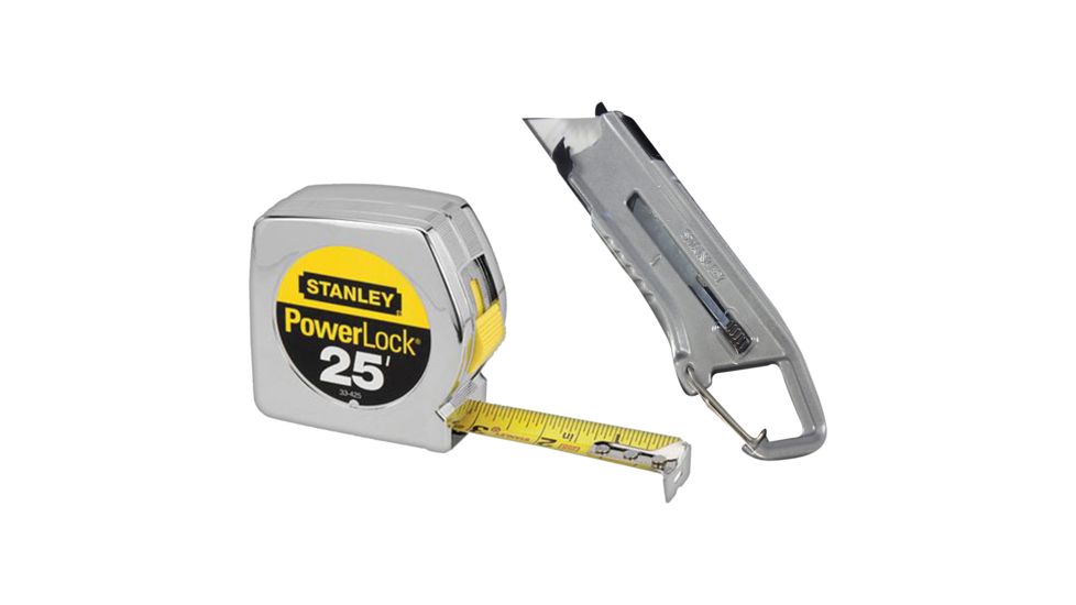 Stanley Tools 25ft Tape/Utility Knife Combo, Silver, STHT74282L