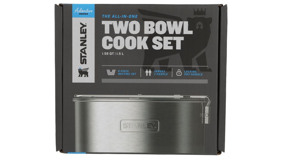 Stanley Adventure All-In-One Two Bowl Cook Set, Stainless Steel, 10-01715-016