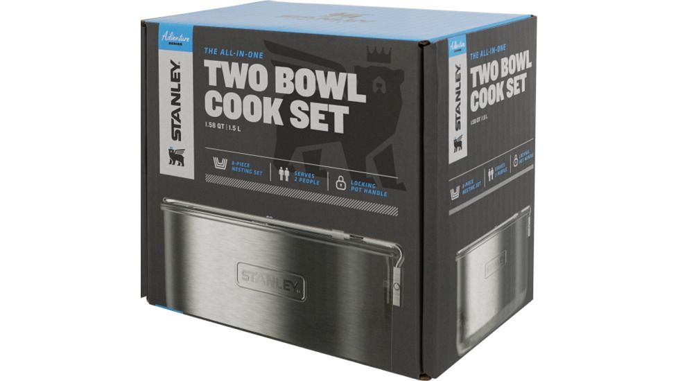 Stanley Adventure All-In-One Two Bowl Cook Set, Stainless Steel, 10-01715-016