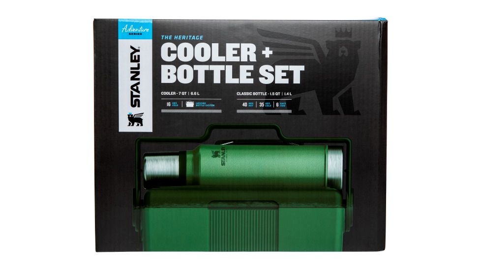 Stanley Adventure Heritage Cooler and Bottle Set, Green, 10-08258-001