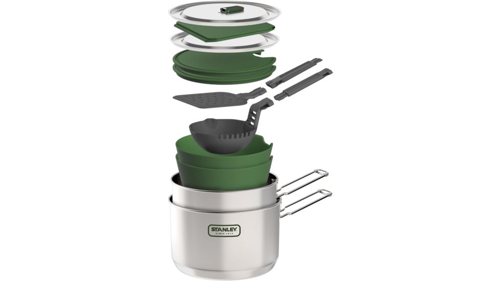 Shed,Stanley Tools Adventure Two Pot Prep Plus Cook Set-Stainless Steel