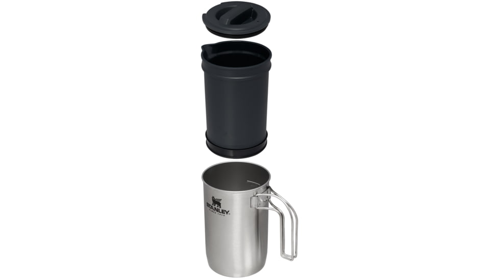 Stanley All-In-One Boil w/ Brew French Press, Stainless Steel Shale, 32 oz/0.94 L, 10-02345-026