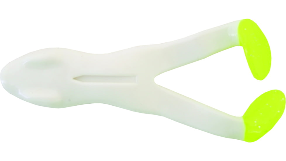 Stanley Baby Hot Feet Ribbit Frog Unrigged, 3 1/4&quot; White/Chartreuse, Floating, SRFH-700