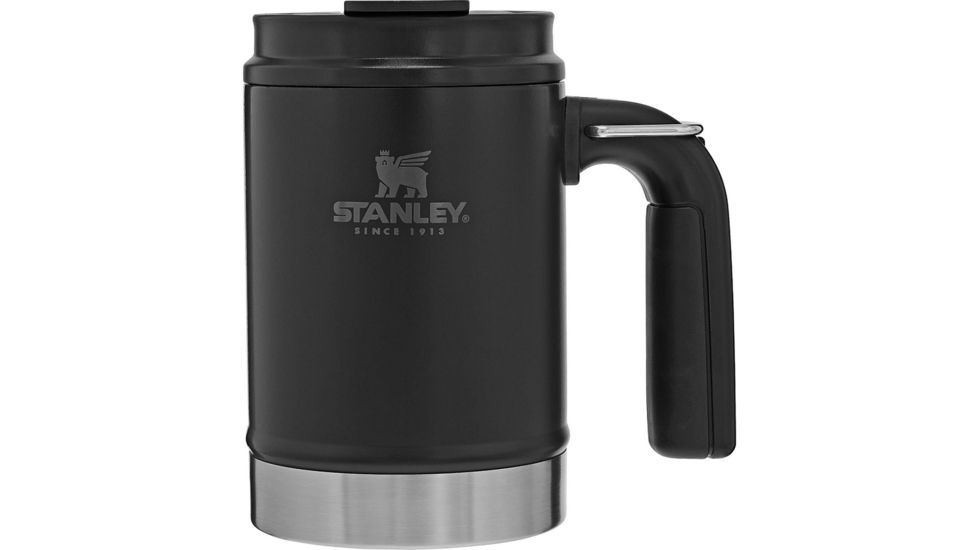 Stanley Classic Big Grip Camp Mug 16oz-, Matte Black, 16 ounce, 10-01693-024